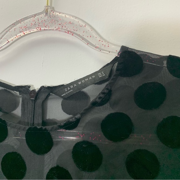 Zara black dots dress size M - Picture 7 of 16